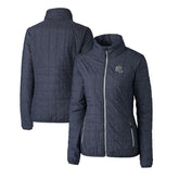 New England Patriots Cutter & Buck Women's Helmet Logo Rainier PrimaLoft Eco Insulated Full-Zip Puffer Jacket - Heather Navy - NFL
