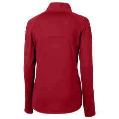 San Francisco 49ers Cutter & Buck Women's Helmet Logo Adapt Eco Knit Stretch Recycled Half-Zip Pullover Top - Scarlet - NFL