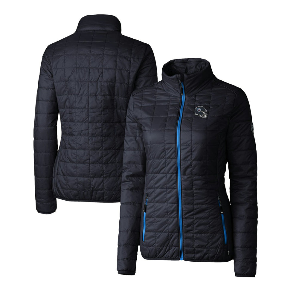 Tennessee Titans Cutter & Buck Women's Helmet Logo Rainier PrimaLoft Eco Insulated Full-Zip Puffer Jacket - Navy - NFL
