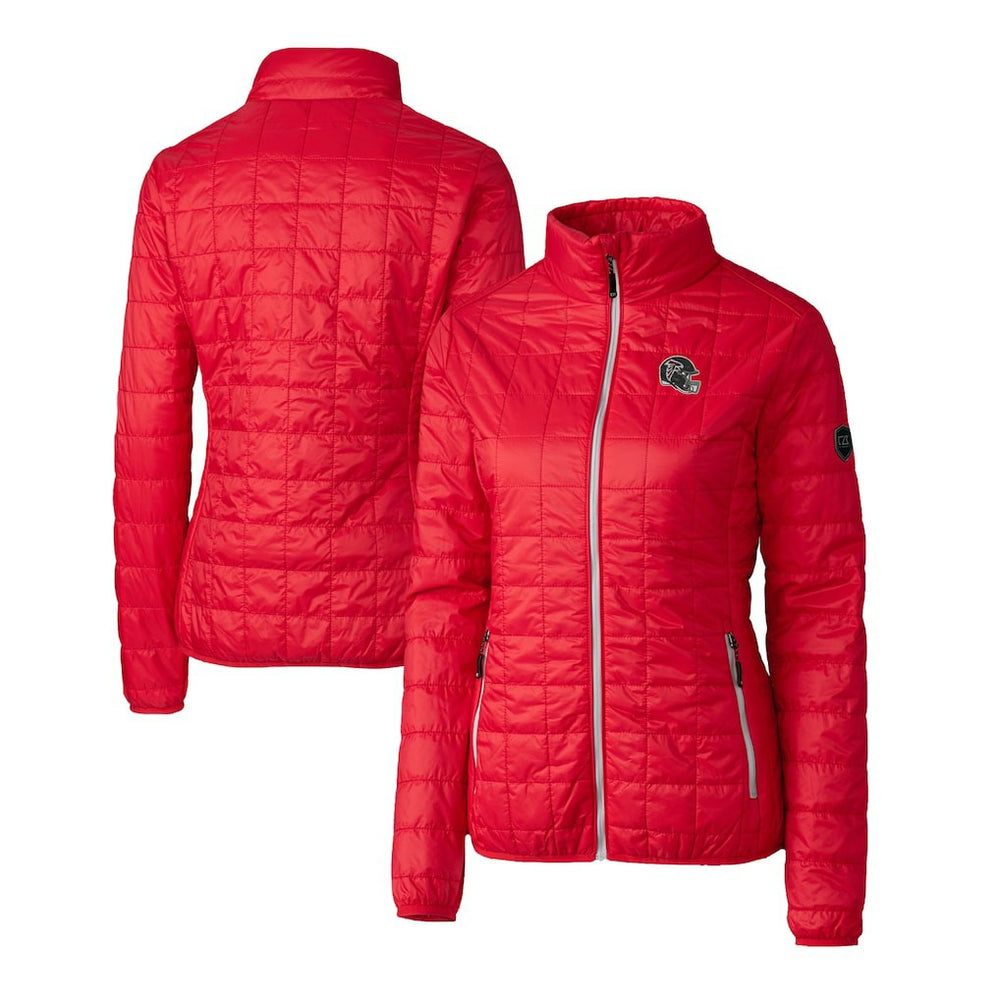 Atlanta Falcons Cutter & Buck Women's Helmet Logo Rainier PrimaLoft Eco Insulated Full-Zip Puffer Jacket - Red - NFL