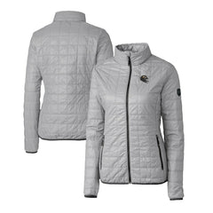 Baltimore Ravens Cutter & Buck Women's Helmet Logo Rainier PrimaLoft Eco Insulated Full-Zip Puffer Jacket - Gray - NFL
