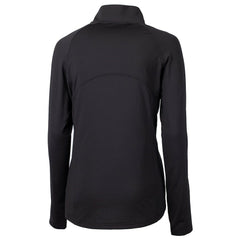 Green Bay Packers Cutter & Buck Women's Helmet Logo Adapt Eco Knit Stretch Recycled Half-Zip Pullover Top - Black - NFL