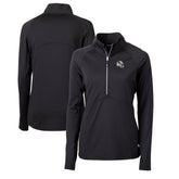 Arizona Cardinals Cutter & Buck Women's Helmet Logo Adapt Eco Knit Stretch Recycled Half-Zip Pullover Top - Black - NFL