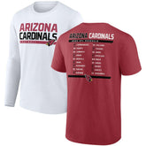 Arizona Cardinals Two-Pack 2023 Schedule T-Shirt Combo Set - Cardinal/White - Fanatics