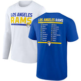 Los Angeles Rams Two-Pack 2023 Schedule T-Shirt Combo Set - Royal/White - Fanatics