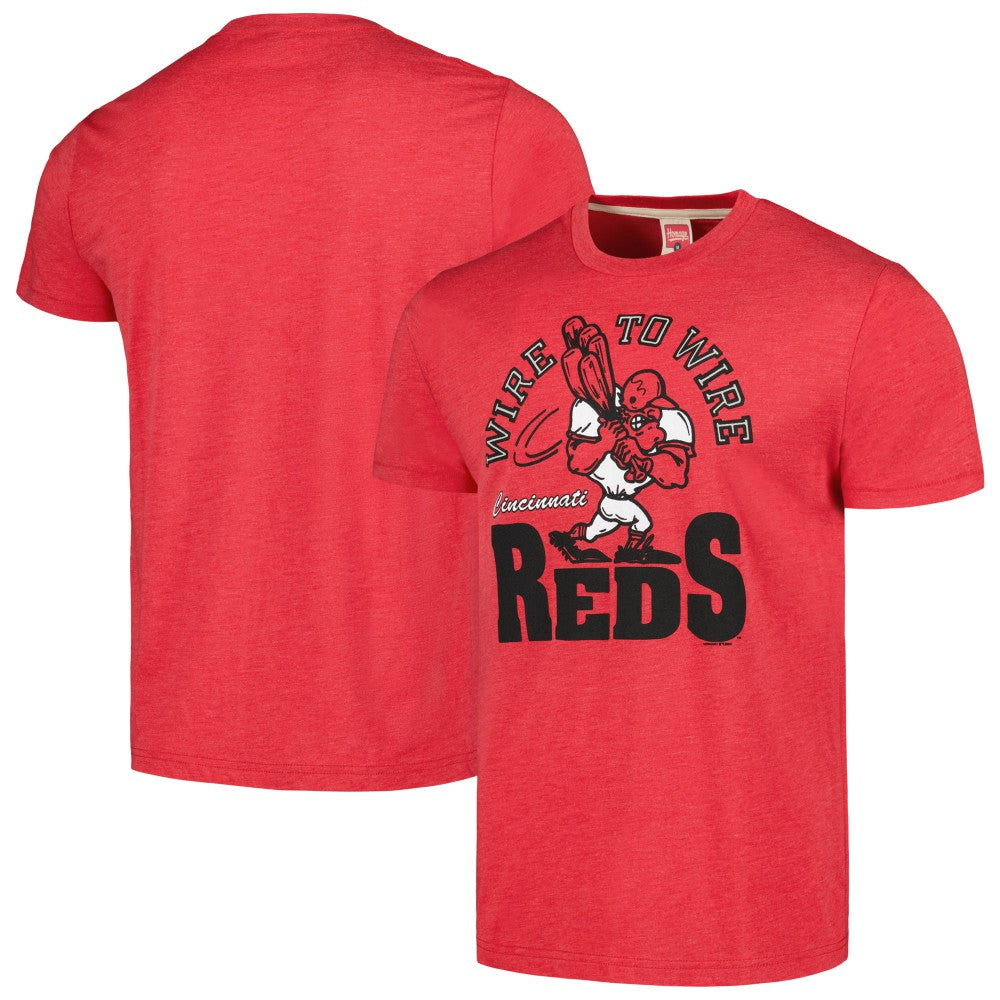 Cincinnati Reds Homage Doodle Collection Wire to Wire Tri-Blend T-Shirt Online