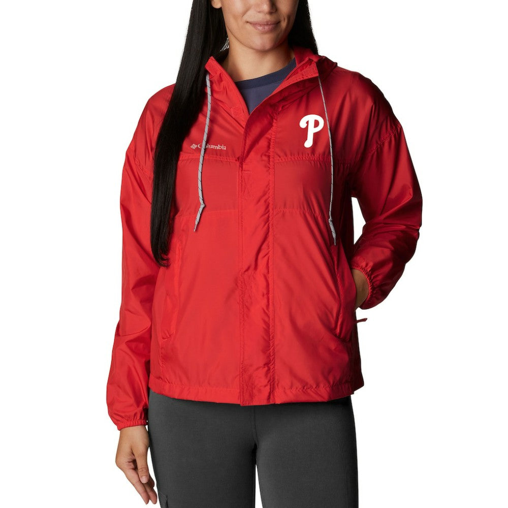 Philadelphia Phillies Columbia Women's Flash Challenger Full-Zip Windbreaker Jacket Sale