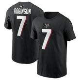 Bijan Robinson Atlanta Falcons Player Name & Number T-Shirt - Black - Nike