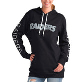 Las Vegas Raiders G-III 4Her by Carl Banks Women's Extra Inning Pullover Hoodie - Black - NFL