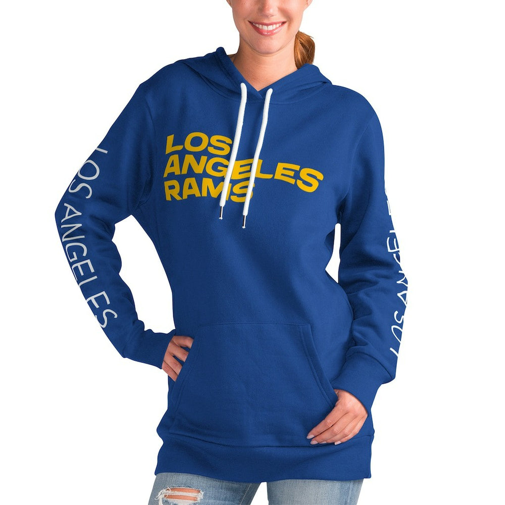 Los Angeles Rams G-III 4Her by Carl Banks Women's Extra Inning Pullover Hoodie - Royal - NFL