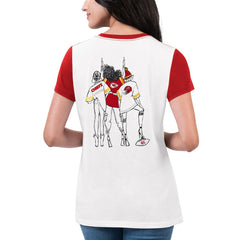 Kansas City Chiefs G-III 4Her by Carl Banks Women's Fashion Illustration T-Shirt - White/Red - NFL