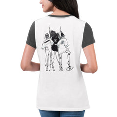 Las Vegas Raiders G-III 4Her by Carl Banks Women's Fashion Illustration T-Shirt - White/Black - NFL