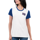 New York Giants G-III 4Her by Carl Banks Women's Fashion Illustration T-Shirt - White/Royal - NFL