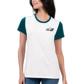 Philadelphia Eagles G-III 4Her by Carl Banks Women's Fashion Illustration T-Shirt - White/Midnight Green - NFL