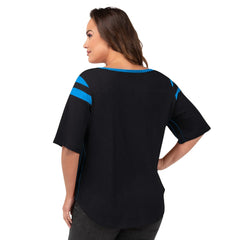 Carolina Panthers G-III 4Her by Carl Banks Women's Plus Size Linebacker T-Shirt - Black - NFL
