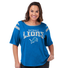 Detroit Lions G-III 4Her by Carl Banks Women's Plus Size Linebacker T-Shirt - Royal - NFL