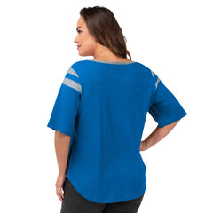 Detroit Lions G-III 4Her by Carl Banks Women's Plus Size Linebacker T-Shirt - Royal - NFL