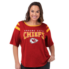 Kansas City Chiefs G-III 4Her by Carl Banks Women's Plus Size Linebacker T-Shirt - Red - NFL