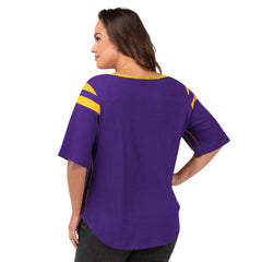 Minnesota Vikings G-III 4Her by Carl Banks Women's Plus Size Linebacker T-Shirt - Purple - NFL