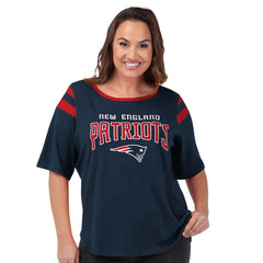 New England Patriots G-III 4Her by Carl Banks Women's Plus Size Linebacker T-Shirt - Navy - NFL
