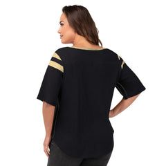 New Orleans Saints G-III 4Her by Carl Banks Women's Plus Size Linebacker T-Shirt - Black - NFL