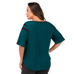 Philadelphia Eagles G-III 4Her by Carl Banks Women's Plus Size Linebacker T-Shirt - Green - NFL