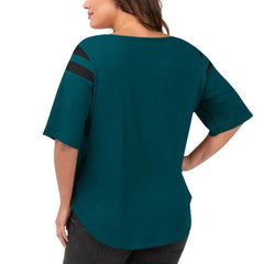 Philadelphia Eagles G-III 4Her by Carl Banks Women's Plus Size Linebacker T-Shirt - Green - NFL