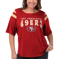 San Francisco 49ers G-III 4Her by Carl Banks Women's Plus Size Linebacker T-Shirt - Red - NFL