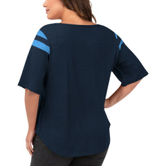 Tennessee Titans G-III 4Her by Carl Banks Women's Plus Size Linebacker T-Shirt - Navy - NFL