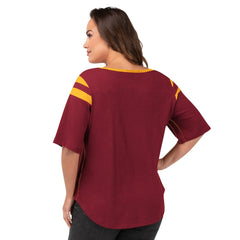 Washington Commanders G-III 4Her by Carl Banks Women's Plus Size Linebacker T-Shirt - Burgundy - NFL