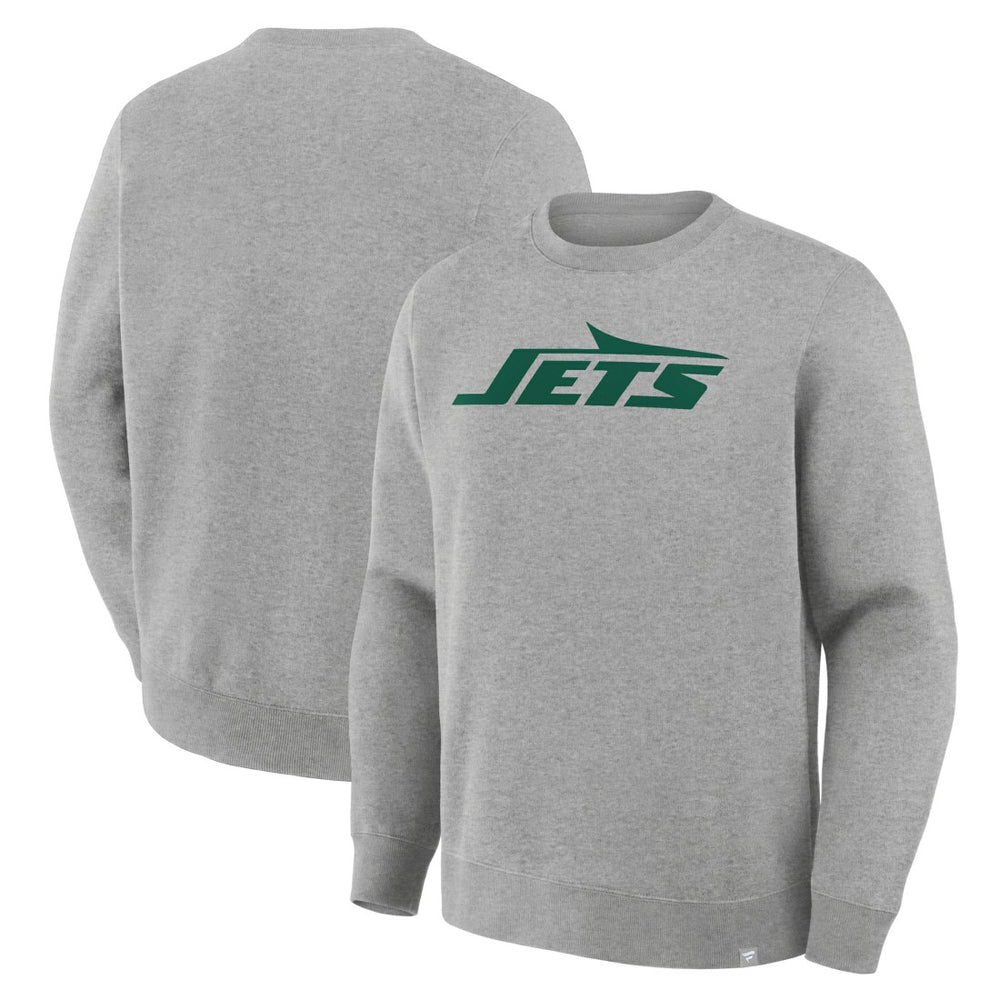 New York Jets Primary Logo Legacy Sweatshirt - Heather Gray - Fanatics
