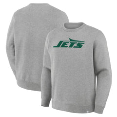 New York Jets Primary Logo Legacy Sweatshirt - Heather Gray - Fanatics