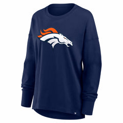 Denver Broncos Women's Essential Long Sleeve T-Shirt - Navy - Fanatics