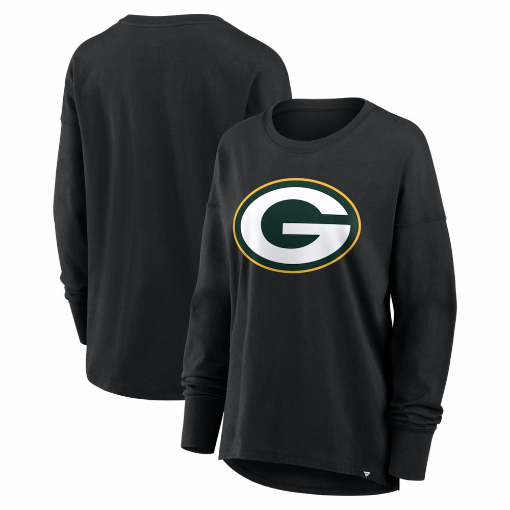 Green Bay Packers Women's Essential Long Sleeve T-Shirt - Black - Fanatics