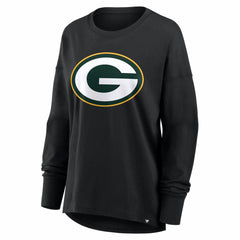 Green Bay Packers Women's Essential Long Sleeve T-Shirt - Black - Fanatics