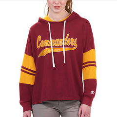 Washington Commanders Starter Women's Bump And Run Long Sleeve Hoodie T-Shirt - Burgundy - NFL
