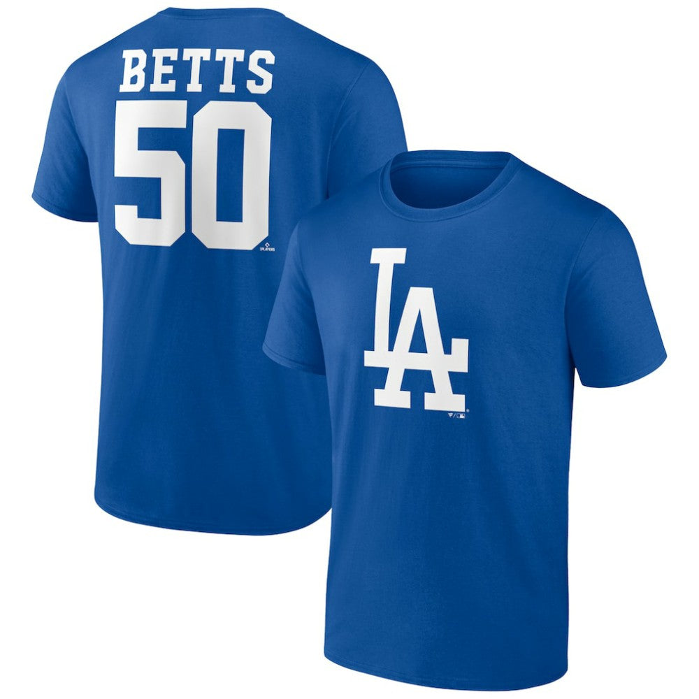 Mookie Betts Los Angeles Dodgers Player Icon Name & Number T-Shirt Outlet