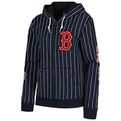 Boston Red Sox New Era Women's Pinstripe Tri-Blend Full-Zip Jacket Online