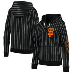 San Francisco Giants New Era Women's Pinstripe Tri-Blend Full-Zip Jacket Outlet