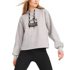 Cleveland Browns DKNY Sport Women's Debbie Dolman Raglan Pullover Hoodie - Heather Gray - NFL
