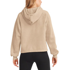 New Orleans Saints DKNY Sport Women's Debbie Dolman Raglan Pullover Hoodie - Cream - NFL
