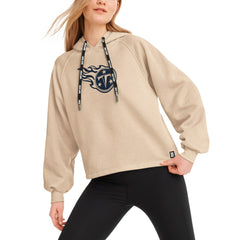 Tennessee Titans DKNY Sport Women's Debbie Dolman Raglan Pullover Hoodie - Cream - NFL