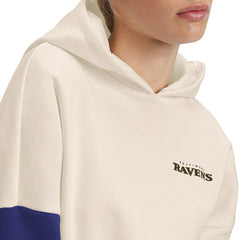 Baltimore Ravens Tommy Hilfiger Women's Harriet Pullover Hoodie - Cream/Purple - NFL
