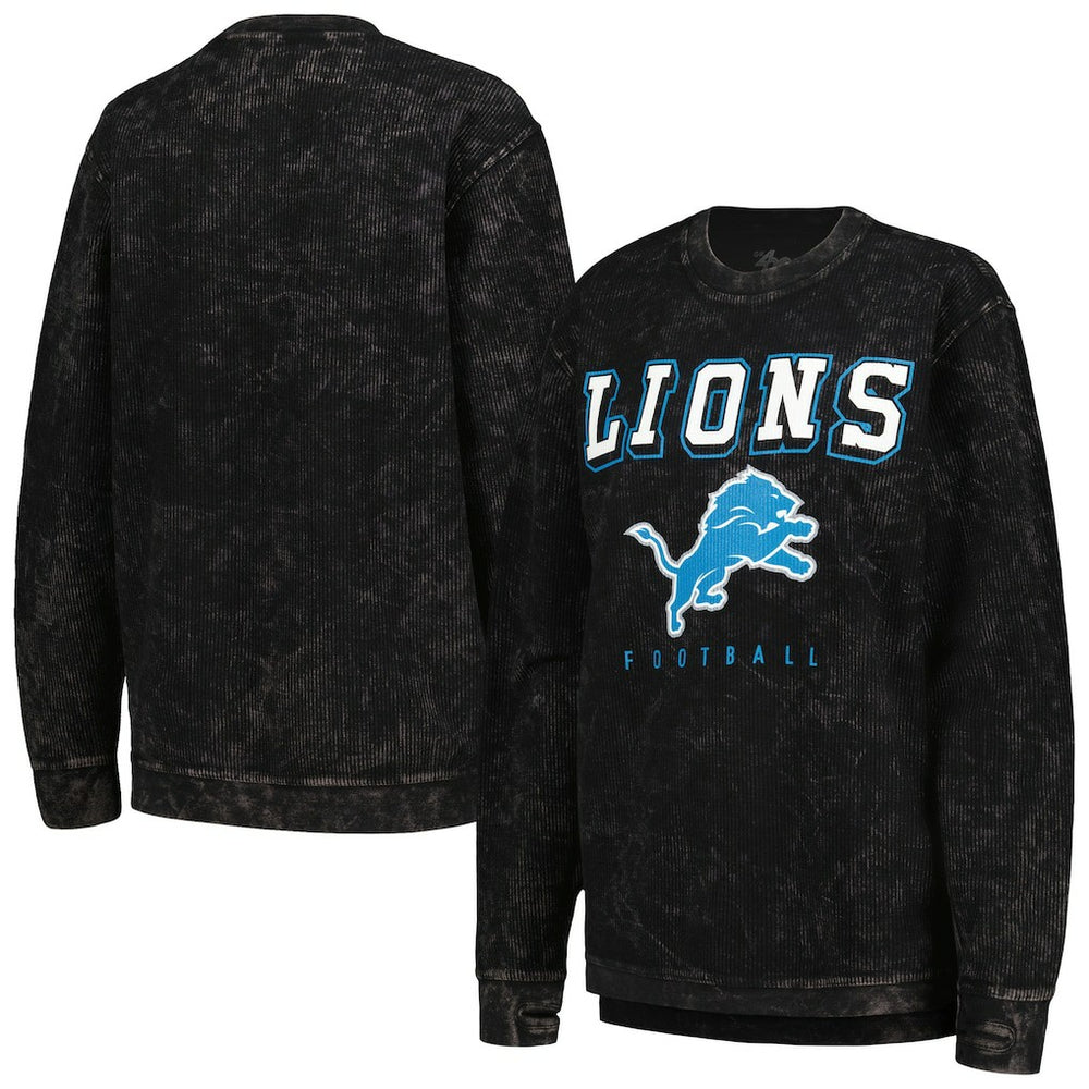 Detroit Lions G-III 4Her by Carl Banks Women's Comfy Cord Pullover Sweatshirt - Black - NFL