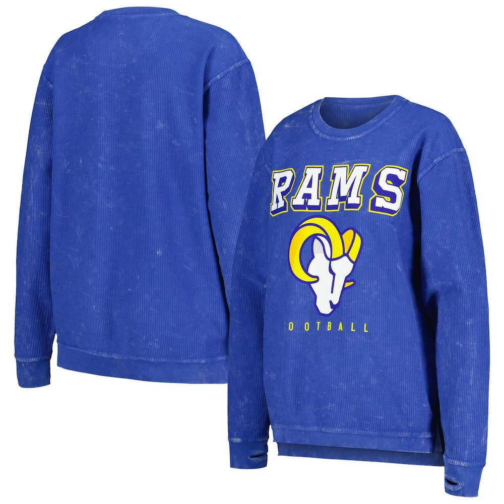 Los Angeles Rams G-III 4Her by Carl Banks Women's Comfy Cord Pullover Sweatshirt - Royal - NFL
