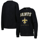 New Orleans Saints G-III 4Her by Carl Banks Women's Comfy Cord Pullover Sweatshirt - Black - NFL