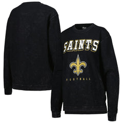 New Orleans Saints G-III 4Her by Carl Banks Women's Comfy Cord Pullover Sweatshirt - Black - NFL
