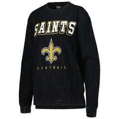 New Orleans Saints G-III 4Her by Carl Banks Women's Comfy Cord Pullover Sweatshirt - Black - NFL