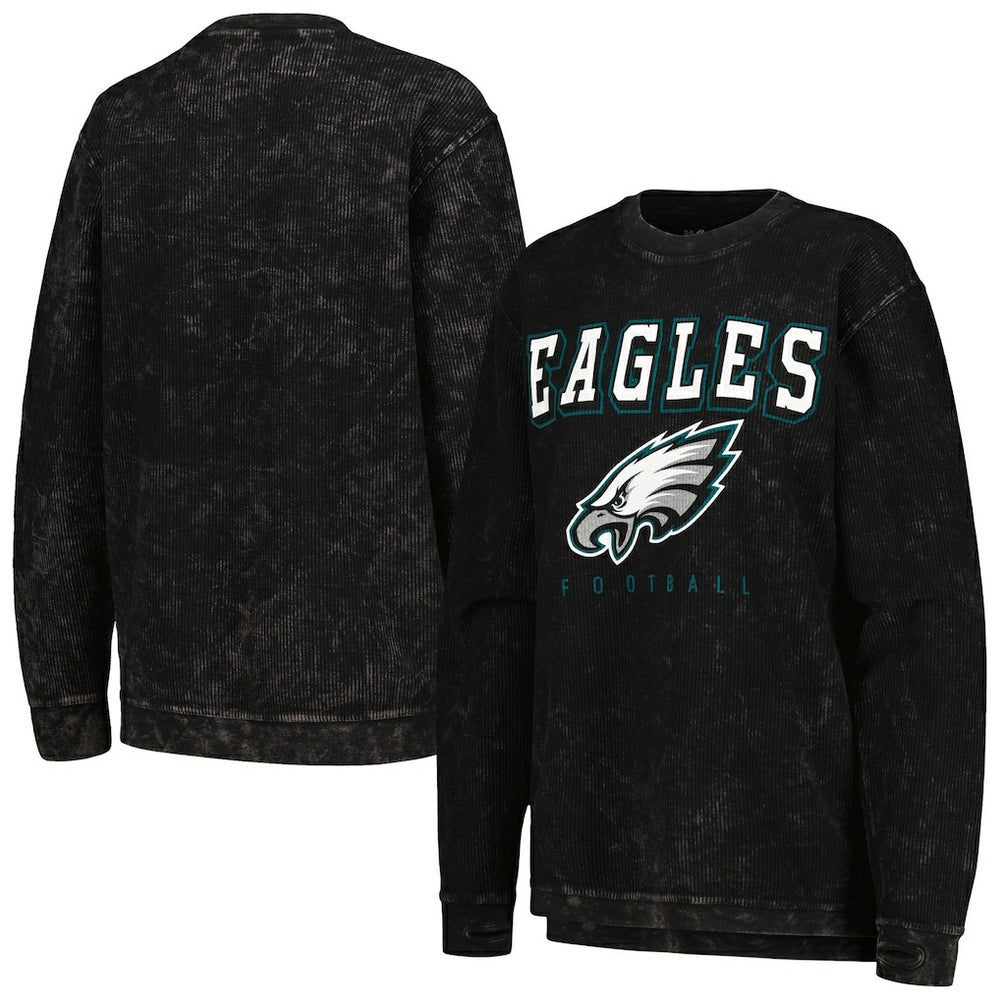 Philadelphia Eagles G-III 4Her by Carl Banks Women's Comfy Cord Pullover Sweatshirt - Black - NFL