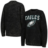 Philadelphia Eagles G-III 4Her by Carl Banks Women's Comfy Cord Pullover Sweatshirt - Black - NFL